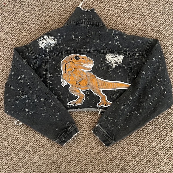 Carmar forested cropped denim jacket - Picture 2 of 3